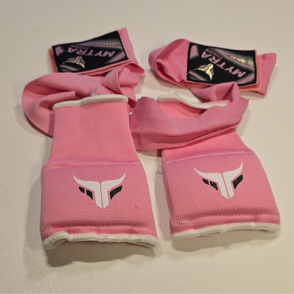 Mytra Fusion Pink Junior Boxing Hand Wraps w/ Thumb Hole for Boys /Girls